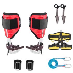 Tree Climbing Spikes Set, Height-Adjustable Tree Climbing Gear with Straps & Spike Protectors, 350 lbs Load Capacity