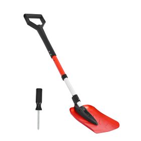 Snow Shovel for Driveway, 9 in Foldable Snow Shovel with D-shaped Handle, , 36-40 in Adjustable, Lightweight Aluminum Alloy Snows Removal Tool