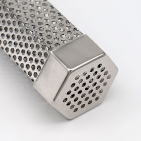 Hexagon Stainless Steel 304 Smoker Tube/Smoker Box For BBQ Grill Outdoor Smoker Tube 12inch 6inch (material: 304 Stainless Steel, size: 6 Inches)